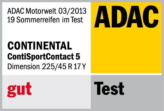Pneumatici Continental Contisportcontact 5 test adac motorwelt 2013